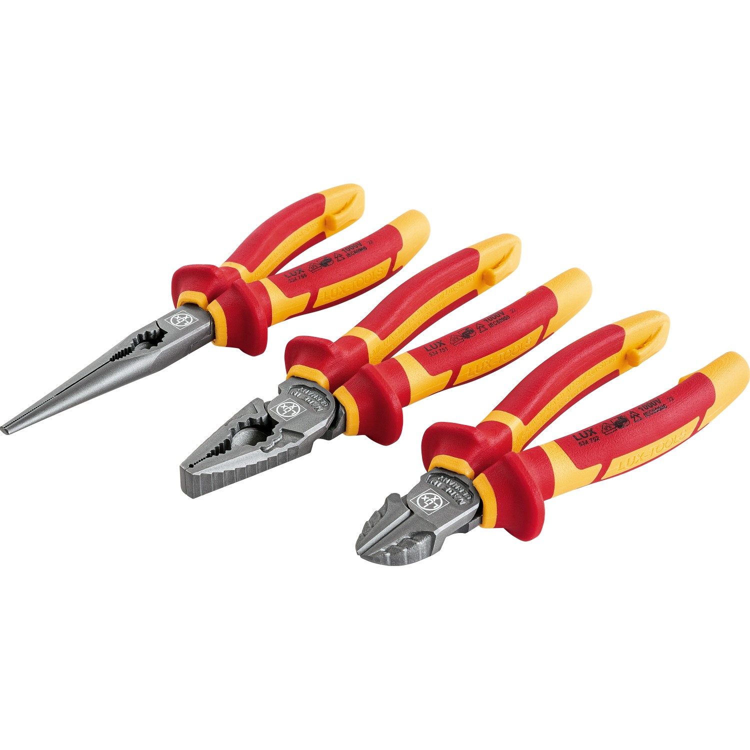 Set di pinze LUX-TOOLS 160-180-200 mm 3 pz