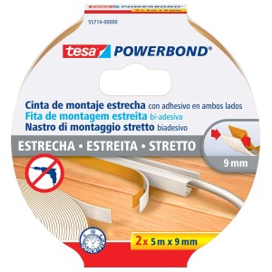 Nastro biadesivo Tesa Powerbond Slim 5 M x 9 mm 2 pz