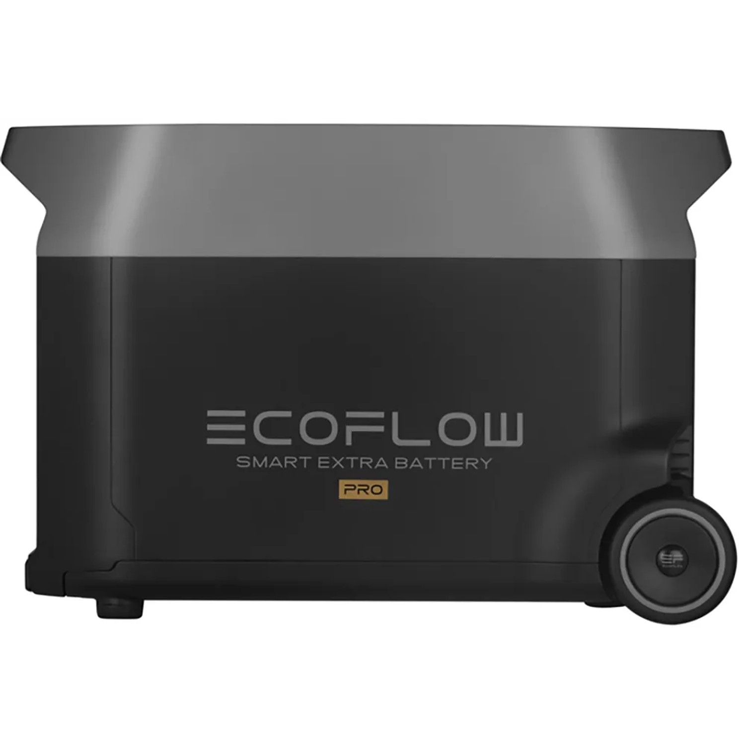 Batteria aggiuntiva EcoFlow Delta Pro Smart 3600Wh in nero-grigio, con ruote. Espansione per impianti solari.