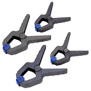 Set morsetti per colla LUX, 4 pezzi, plastica, con ganasce blu, utensili di serraggio.