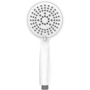 Soffione doccia Wenko Young, doccetta bianca con 5 getti, in plastica (ABS), 11x11 cm.