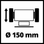 Simbolo: Doppia mola Einhell TC-BG 150, diametro mola 150mm.