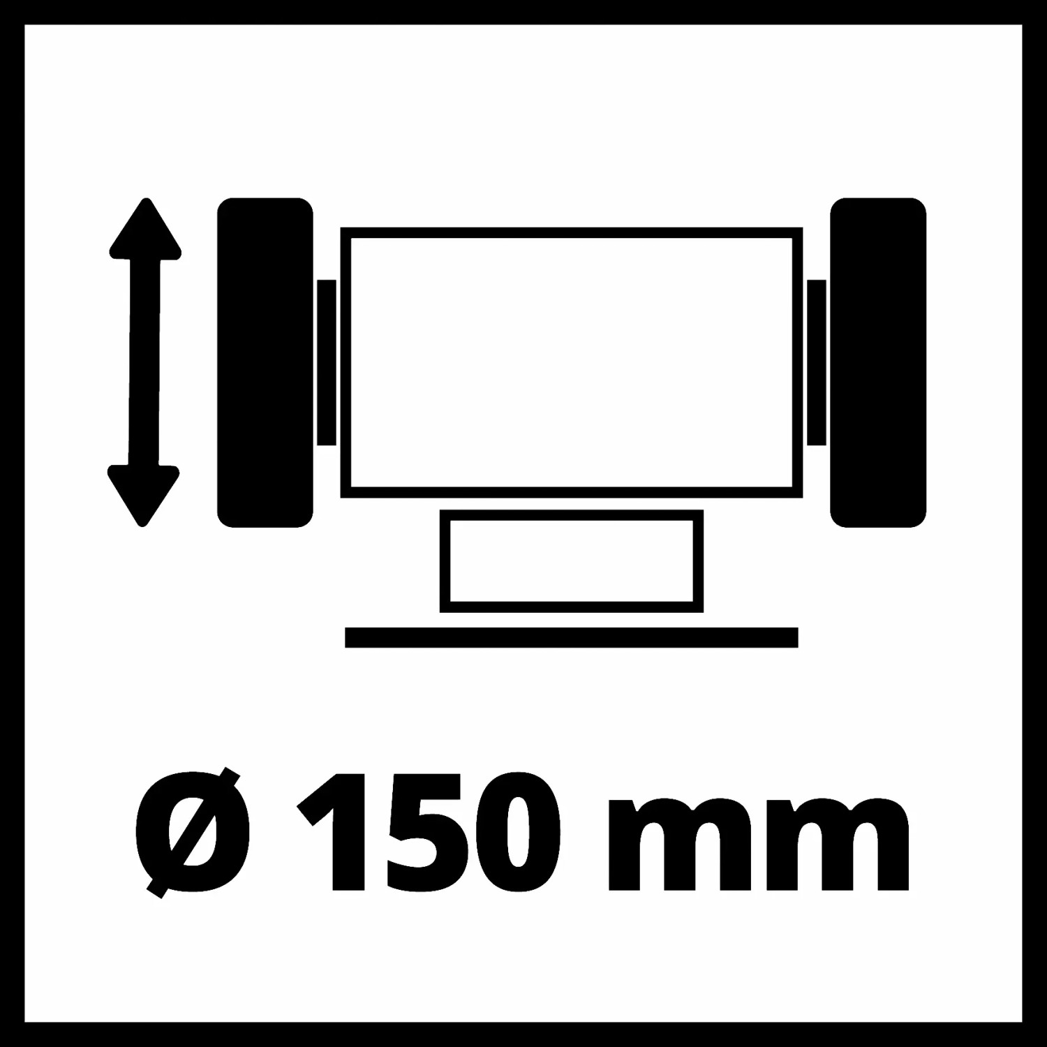 Simbolo: Doppia mola Einhell TC-BG 150, diametro mola 150mm.