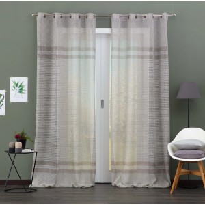 Tenda in tessuto trasparente decorativa con motivo a righe, categoria Tende in tessuto.