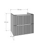 Mobile bagno t.b.t. con cassetti, dimensioni: 590x540x451 mm.