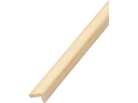 Paraspigolo In Legno Massello Laccato Bianco 20x20x3000 Mm - Per Protezione E Arredo, Made In Italy