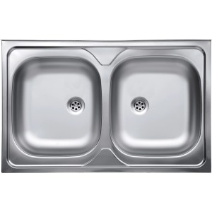 Lavello in acciaio inox a due vasche