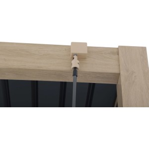Pergola in alluminio Myara L580xP296xH250 cm legno chiaro