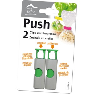 Set di 2 clip per alimenti per sigillare confezioni.