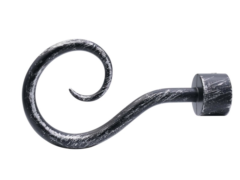 Terminale per bastone tenda Hook argento opaco Ø 2 cm 2 pz