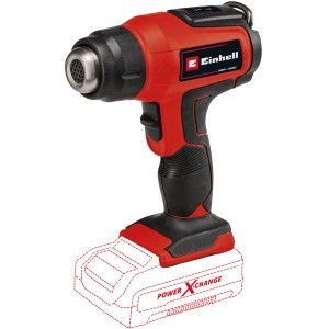 Einhell Power X-Change TE-HA 18 Li Solo pistola termica a batteria (batteria non inclusa). Pistola termica rossa con ugello.