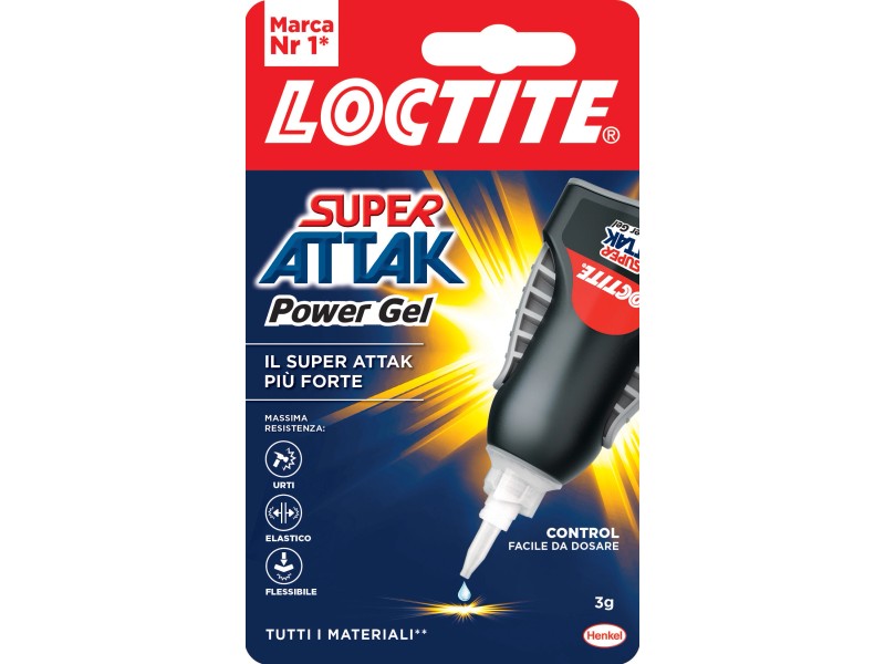 LOCTITE SUPER ATTAK POWER GEL CONTROL 3gr: vendita online LOCTITE SUPER  ATTAK POWER GEL CONTROL 3gr in offerta