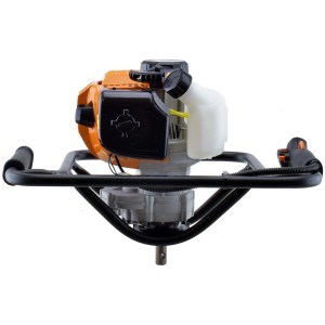 Motozappa t.b.t. con motore arancione e manico nero.