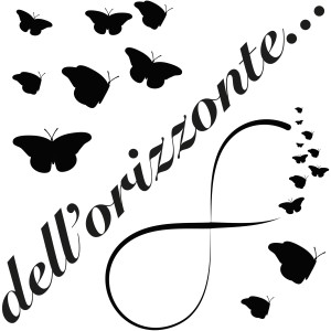 Adesivo da parete con farfalle e scritta "dell'orizzonte".