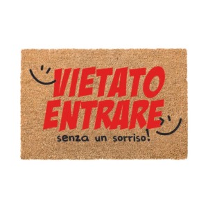 Zerbino in cocco con fondo in vinile stampato design assortiti