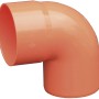 Curva a 90 gradi arancione per tubi di scarico.