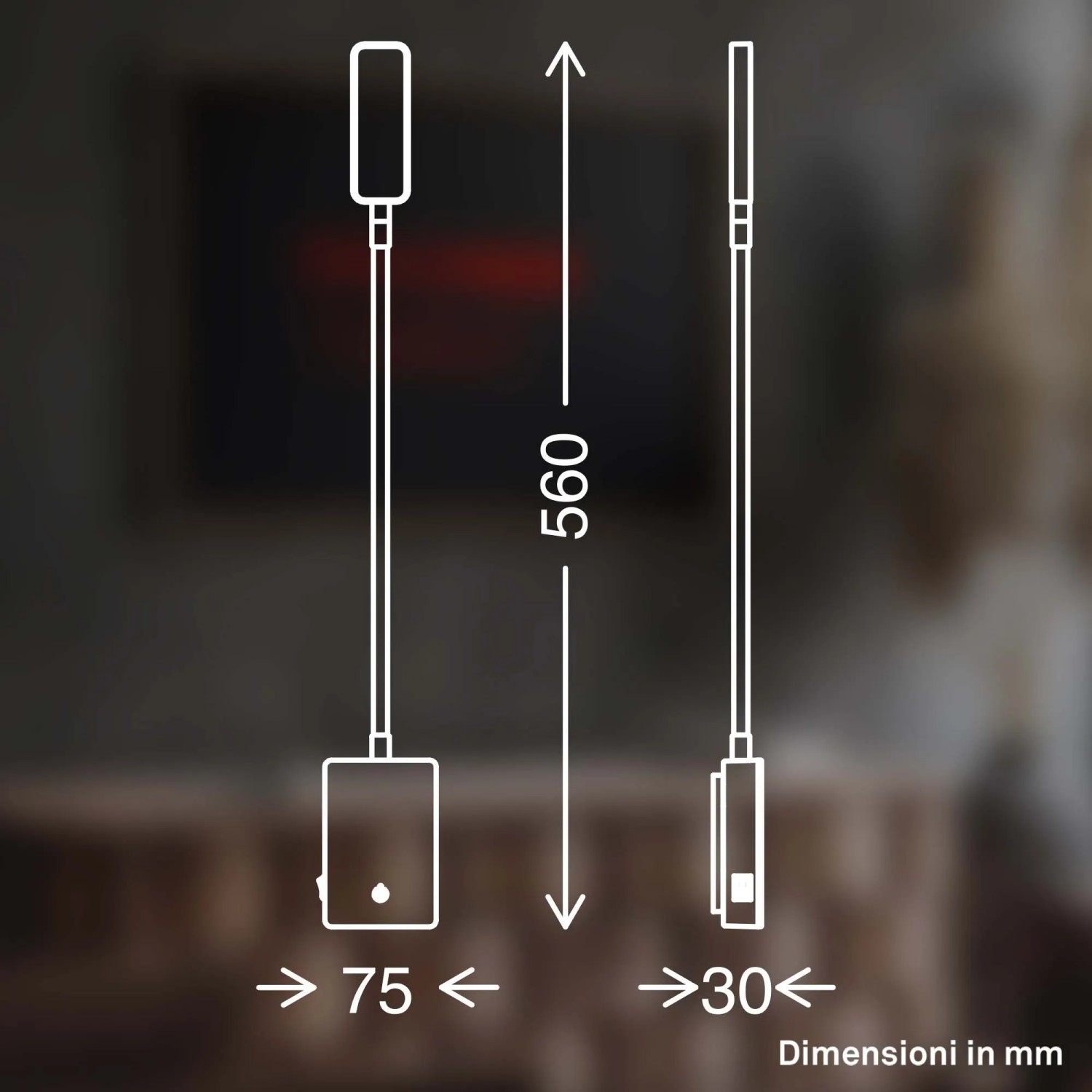 Luce da lettura a LED dimmer touch 200 lm 2W luce calda nero_5