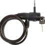 Lucchetto per bici t.b.t. nero con chiave e cavo. Sicurezza per la tua bicicletta.