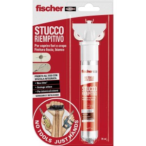Stucco riempitivo Fischer, pronto all'uso con spatola, per riparare fori e crepe.