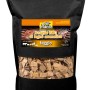 Trucioli di legno di faggio Grillmania BBQ in sacchetto nero per grigliate aromatiche.