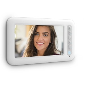 Display a colori bianco t.b.t. per citofono, montaggio a parete.