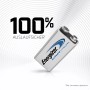 Batteria Energizer Ultimate Lithium 9V, blocco E, 1 pezzo, a prova di perdita.
