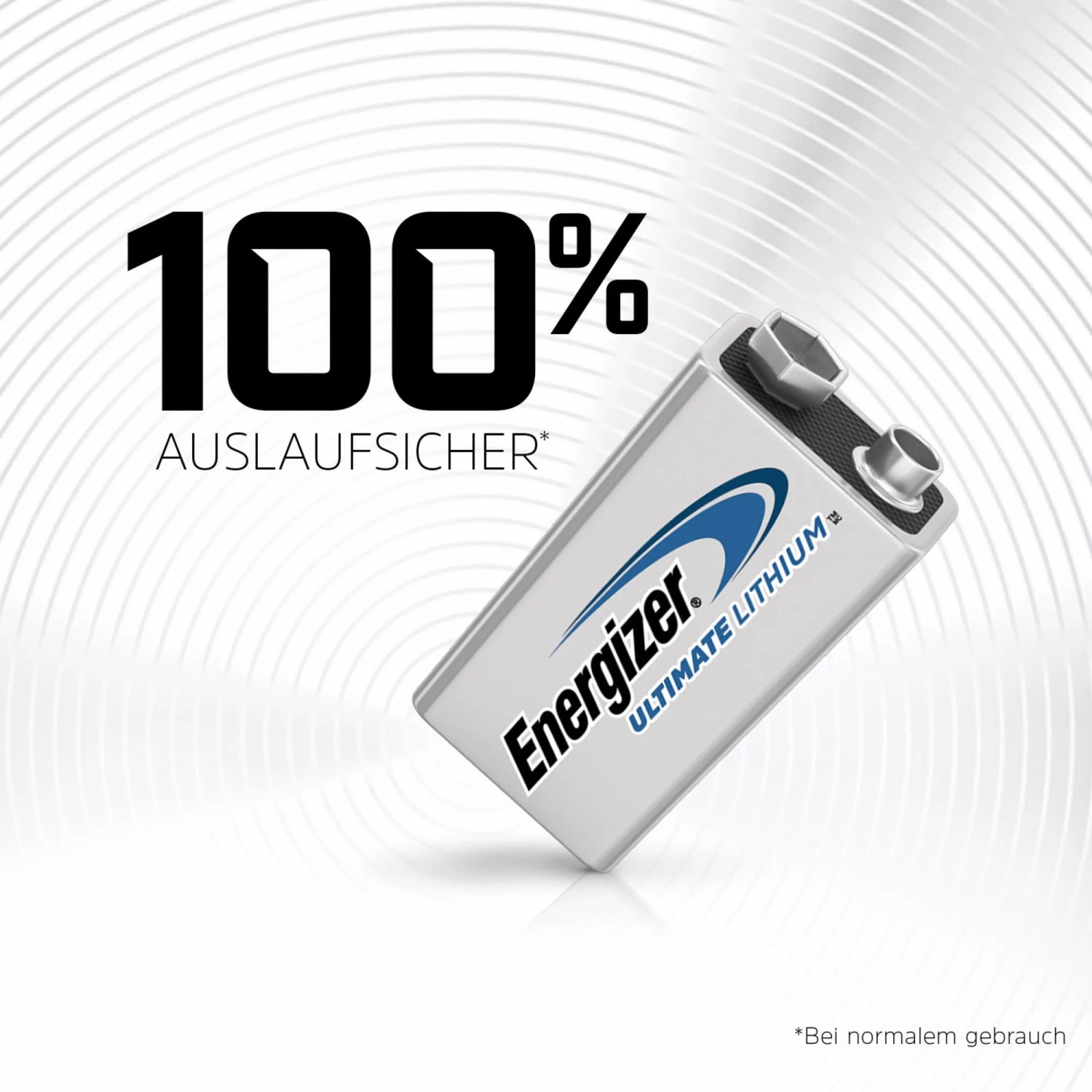 Batteria Energizer Ultimate Lithium 9V, blocco E, 1 pezzo, a prova di perdita.
