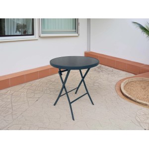 Tavolo da giardino Toconao pieghevole in acciaio Ø60xH70 cm