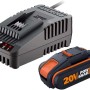 Batteria Worx 20V 2Ah con caricabatterie per utensili PowerShare.