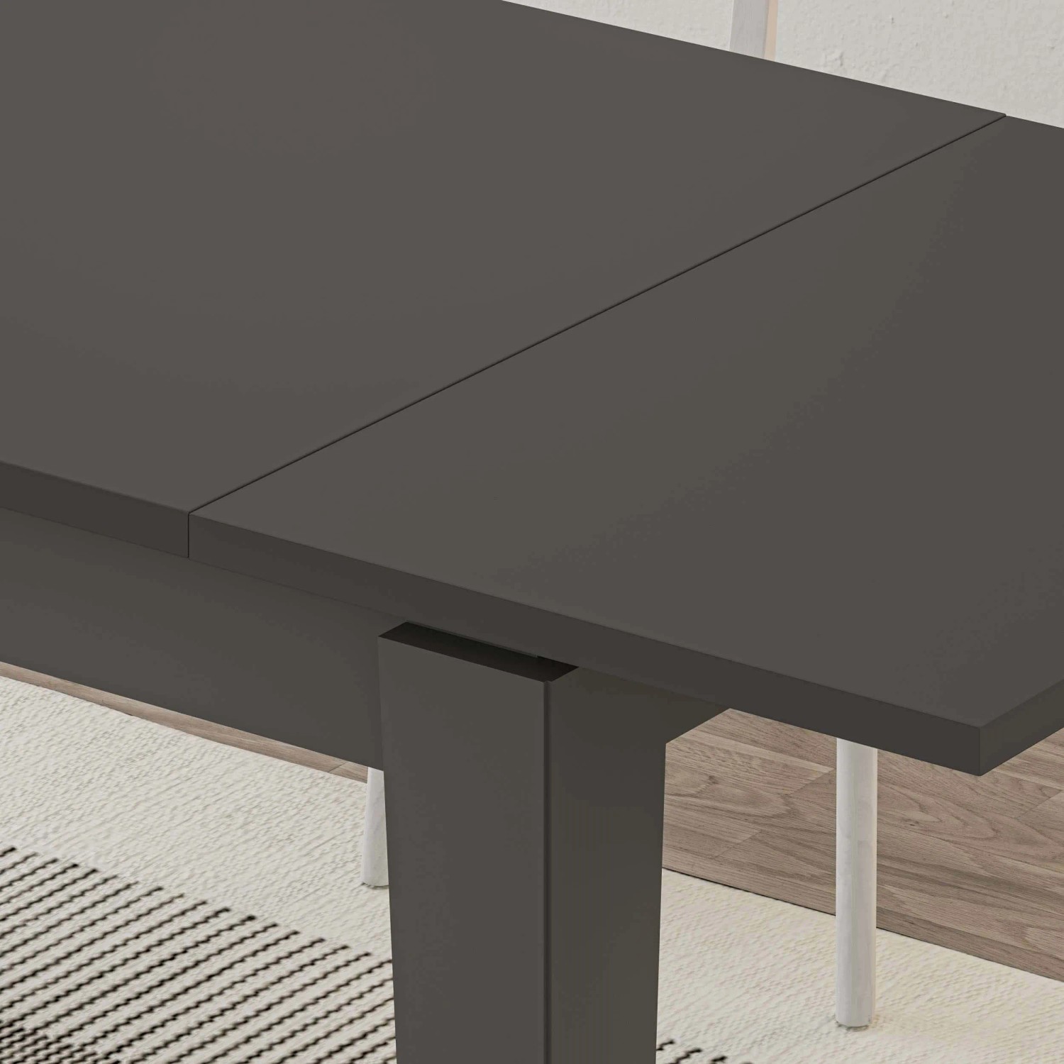 Tavolo allungabile da pranzo Tolmen antracite 140x80 cm_4