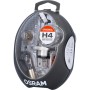 Osram Kit lampadine di ricambio H4, set da 8 pezzi per auto con faro principale, indicatori e lampadine sferiche.