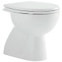 WC a terra bianco (t.b.t.) con brida chiusa e sedile.