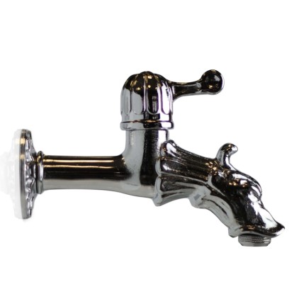 Rubinetto da esterno ornamentale in ottone cromato R2/C 13 mm (1/2")