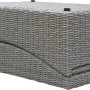 Lettino/sdraio t.b.t. grigio in rattan per giardino o terrazza.