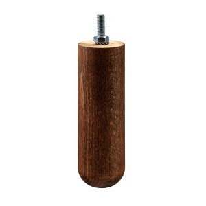 Gamba per mobili in legno con filetto per un facile montaggio.