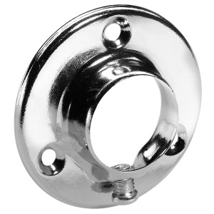 Rosetta supporto tubo Hettich, 25 mm, cromata per tubi armadio.