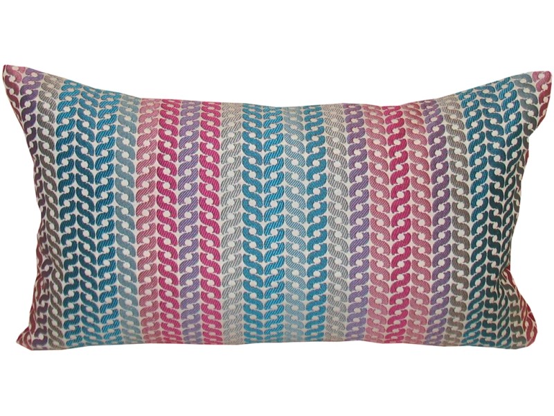 Cuscino arredo Jacquard 30 cm x 50 cm righe multicolor