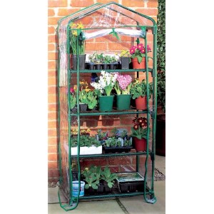 Serra da balcone in acciaio e PVC 4 piani Garden Friend 69x49x160 cm trasparente