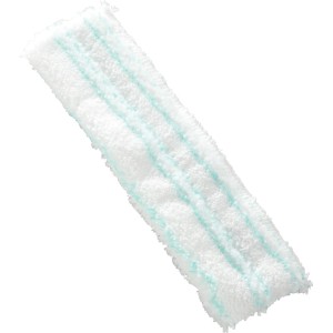 Panno di ricambio Leifheit Window & Frame Cleaner M, bianco con strisce azzurre, per pulizia vetri.