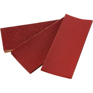 Set di strisce abrasive LUX (50 pz) per levigatrici orbitali, varie grane per legno e metallo.