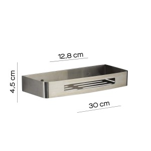 t.b.t. Mensola da parete in metallo per riporre accessori da bagno.