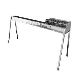 Barbecue per arrosticini e Grill Lisa Milano 80+40 acciaio inox
