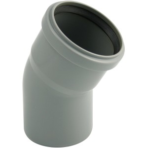 Curva HT Marley 30° DN 32, raccordo per tubo di scarico in plastica grigia per interni.