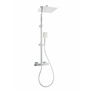 Colonna doccia t.b.t. con soffione e doccetta, cromo.