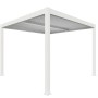 Pergola bioclimatica Atena in alluminio palo 10 3x4xH2,5 m bianco