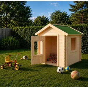 Casetta per bambini da giardino in legno Winny sp 12 mm H112xL98xP98 cm