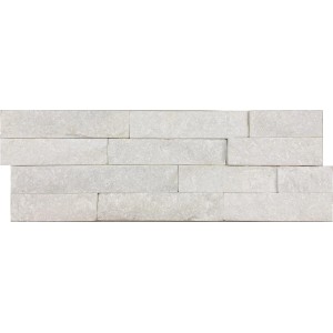 Rivestimento murale in pietra naturale chiara t.b.t. per interni ed esterni.