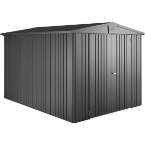 Casetta da giardino in metallo Biohort Europa, grigio scuro metallizzato, 6,8 m²: Casetta robusta per il giardino.