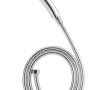 Set doccia CMI con doccetta cromata, tubo doccia in metallo, 3 funzioni e ugelli anticalcare.