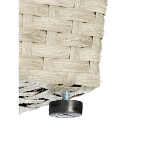 Dettaglio: Vaso conico bianco (17x17 cm) effetto rattan con piedino regolabile.